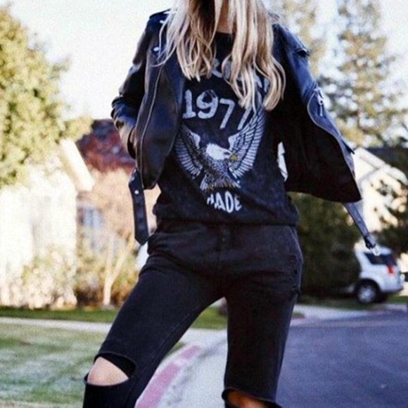 1977 Vintage Women’s Eagle Pattern RocknRoll BandT - Picture 7 of 10